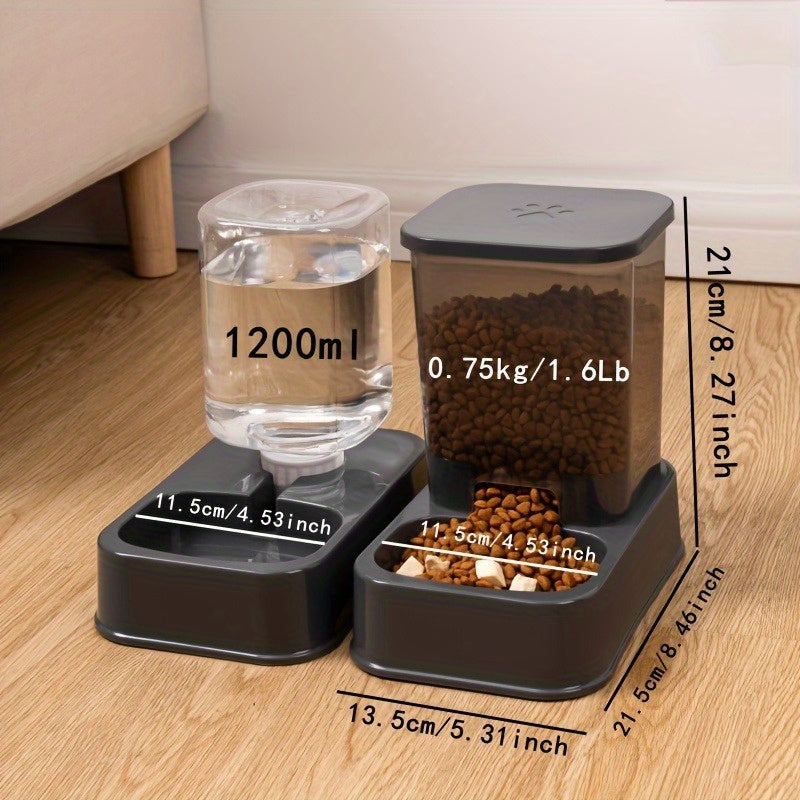 NNETM Water Dispensers Set for Cats & Dogs Automatic Pet Feeders-4