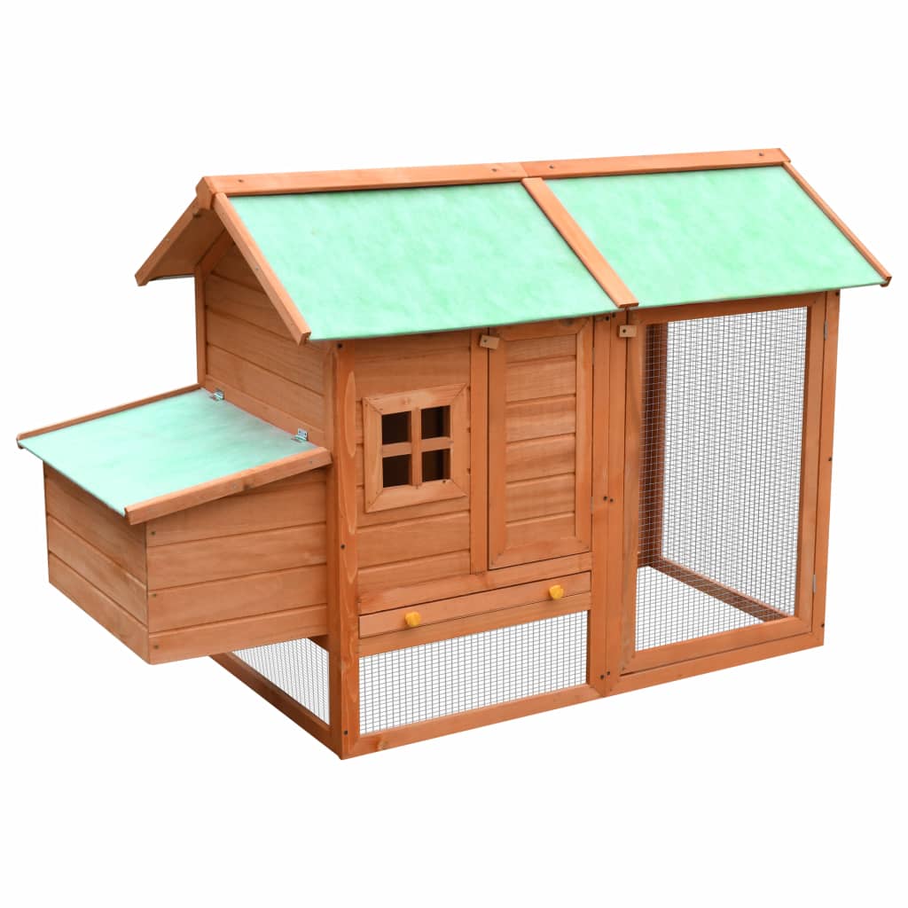 NNEVL Chicken Cage Solid Pine & Fir Wood 170x81x110 cm-0