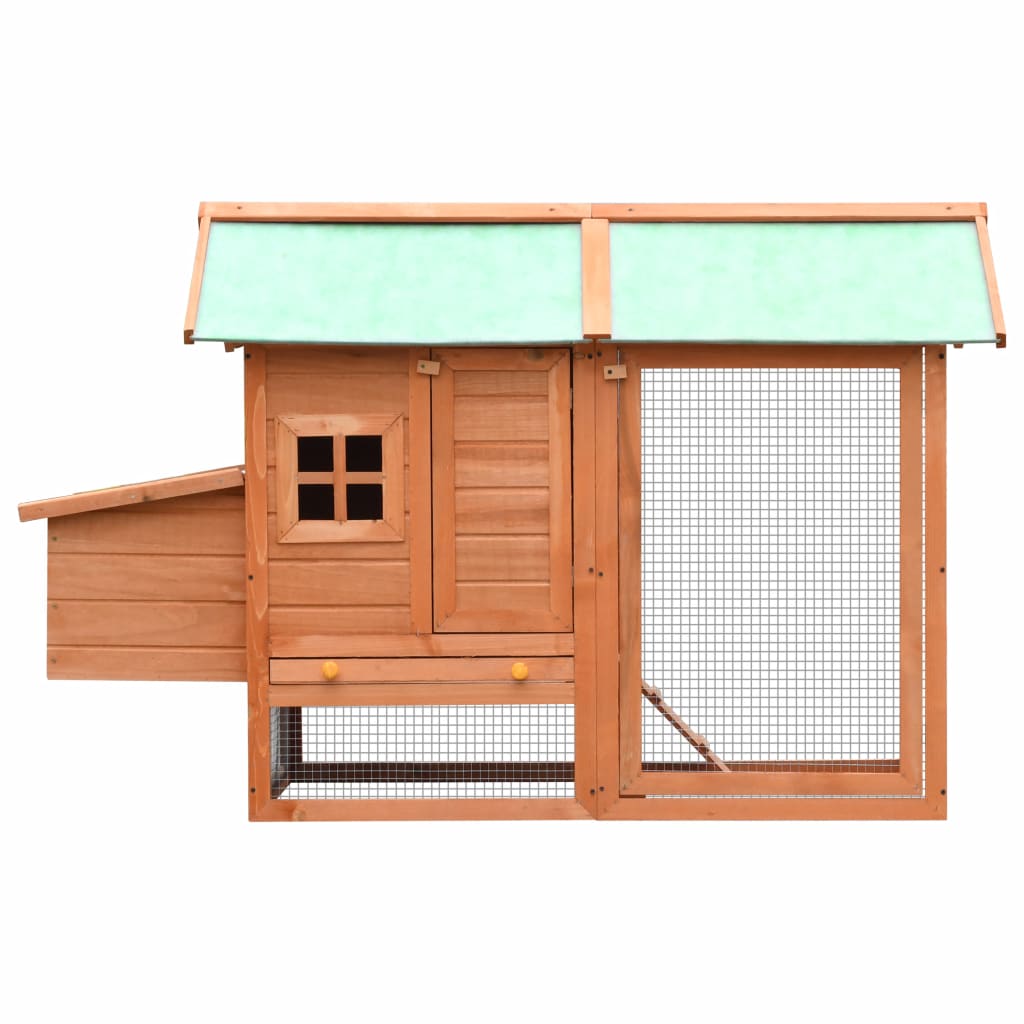 NNEVL Chicken Cage Solid Pine & Fir Wood 170x81x110 cm-2