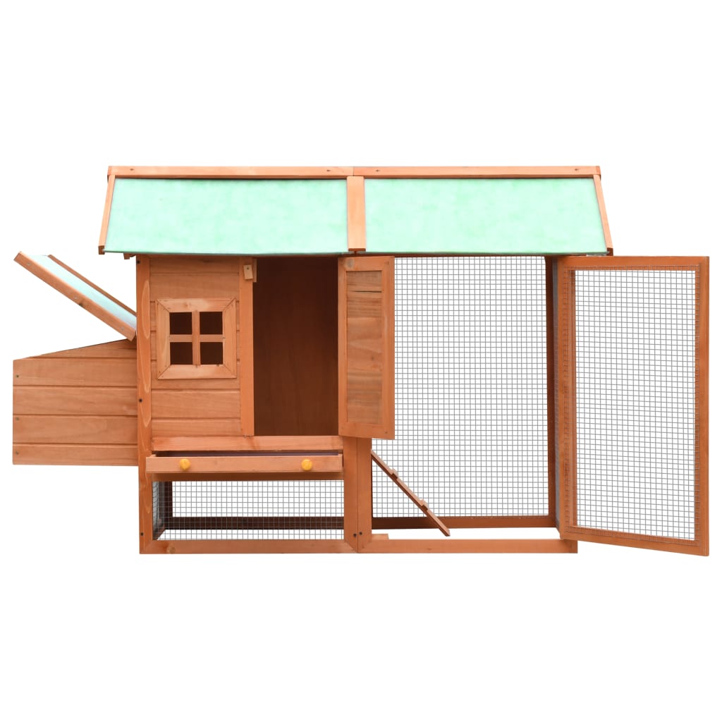 NNEVL Chicken Cage Solid Pine & Fir Wood 170x81x110 cm-3