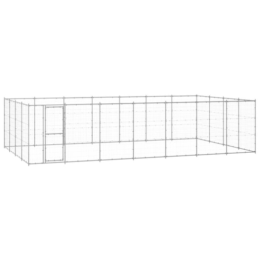 NNEVL Outdoor Dog Kennel Galvanised Steel 33.88 m²-0