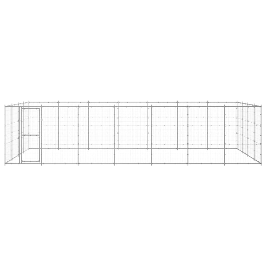NNEVL Outdoor Dog Kennel Galvanised Steel 33.88 m²-1
