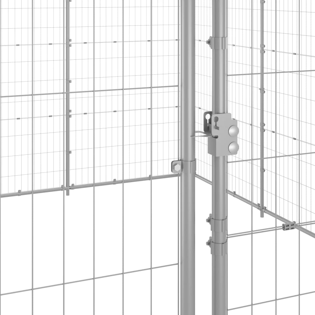 NNEVL Outdoor Dog Kennel Galvanised Steel 33.88 m²-4