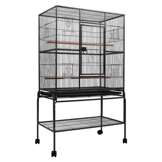 NNEDSZ Bird Cage Pet Cages Aviary 137CM Large Travel Stand Budgie Parrot Toys-0