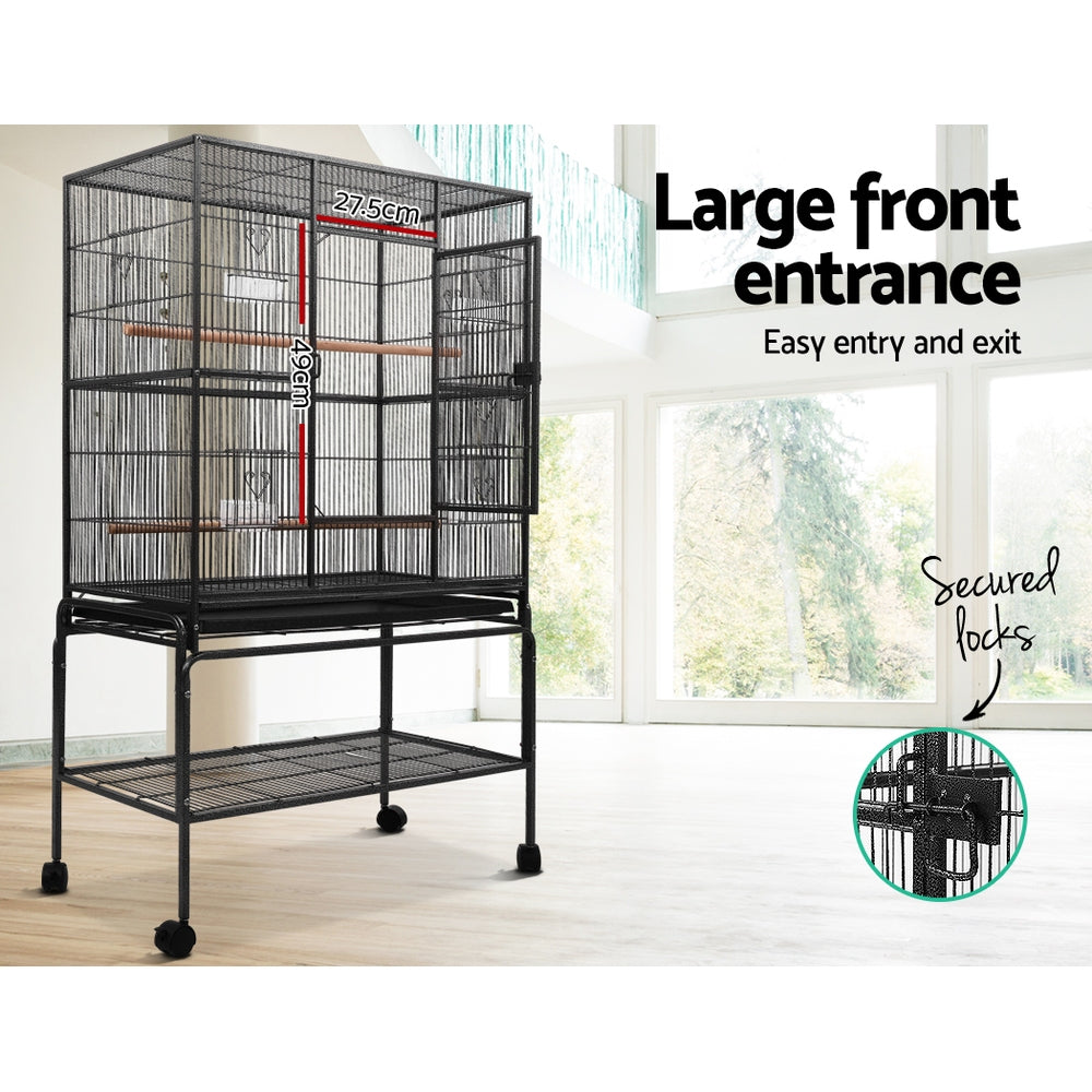 NNEDSZ Bird Cage Pet Cages Aviary 137CM Large Travel Stand Budgie Parrot Toys-3