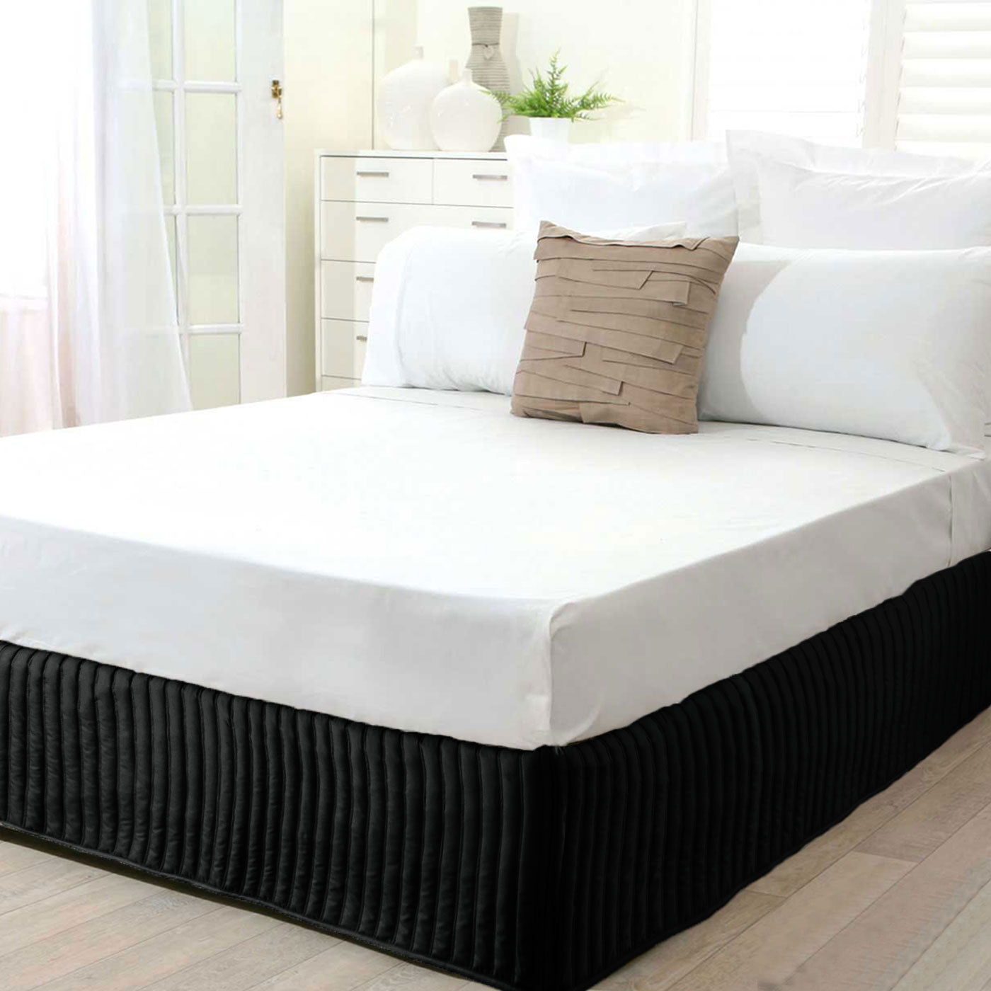 NNEDSZ Quilted Valance Black KING-0